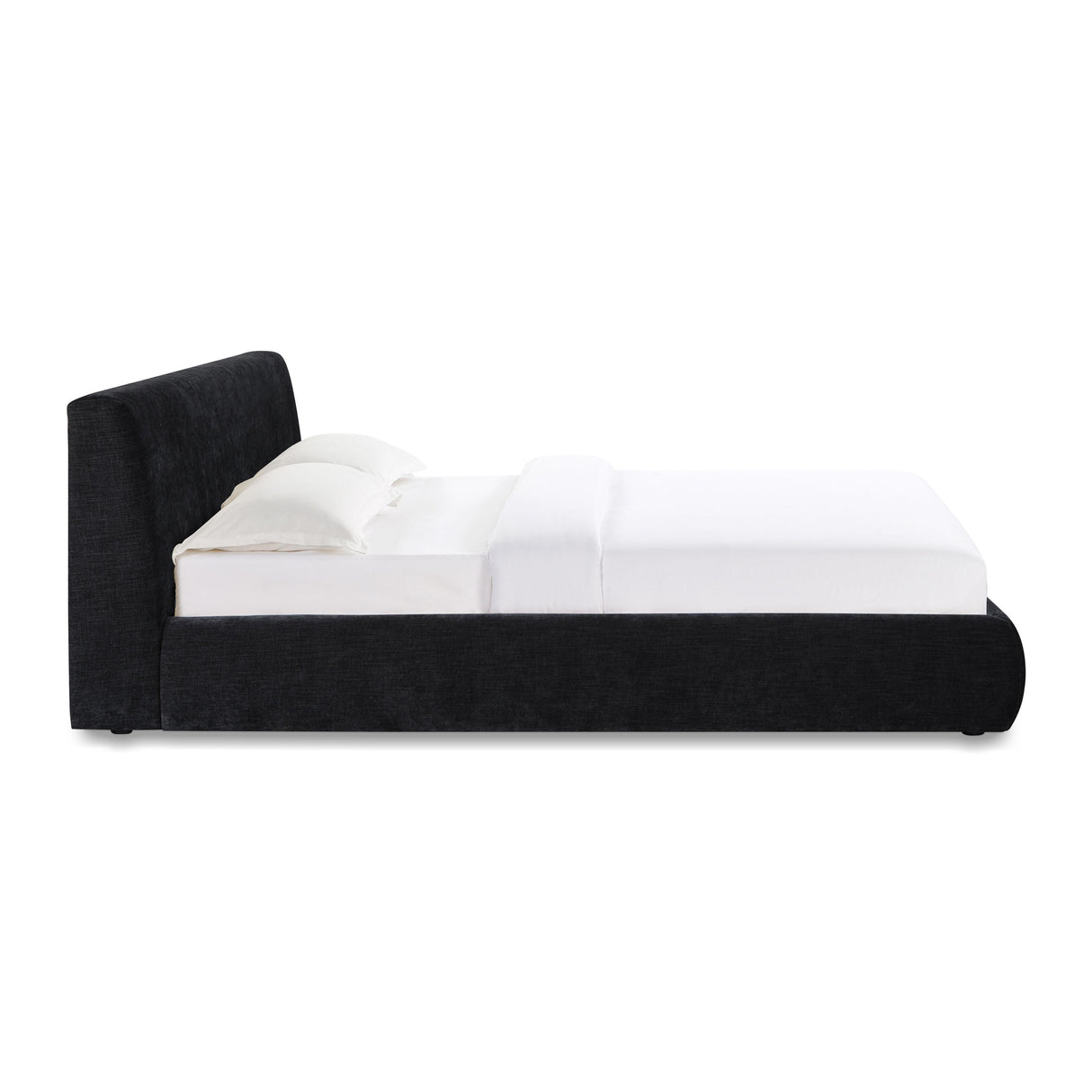 TOV Isla Black Textured Velvet King Bed
