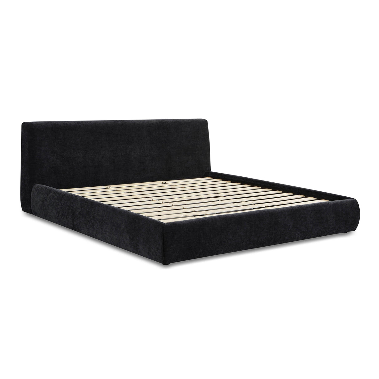 TOV Isla Black Textured Velvet King Bed