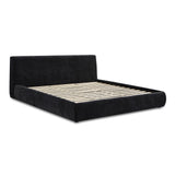 TOV Isla Black Textured Velvet King Bed