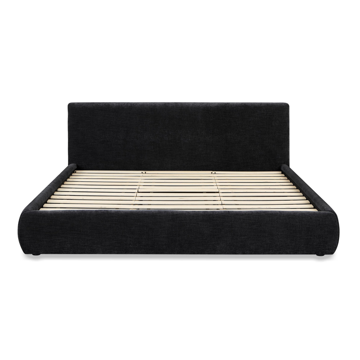 TOV Isla Black Textured Velvet King Bed