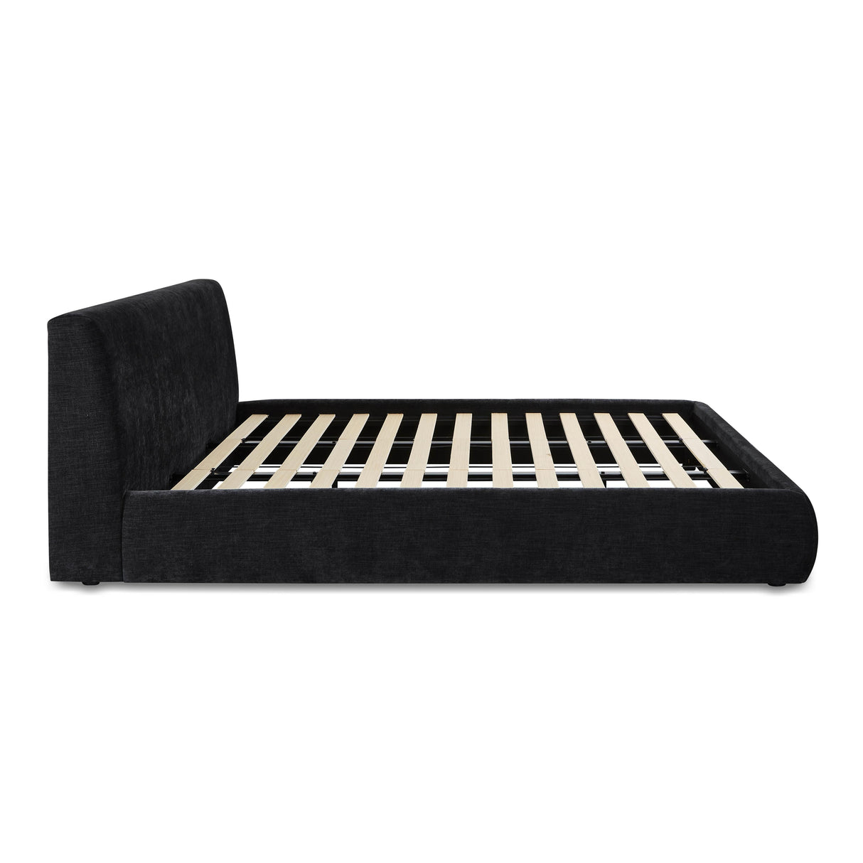 TOV Isla Black Textured Velvet King Bed