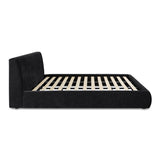 TOV Isla Black Textured Velvet King Bed