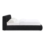 TOV Isla Black Textured Velvet Queen Bed