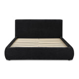 TOV Isla Black Textured Velvet Queen Bed