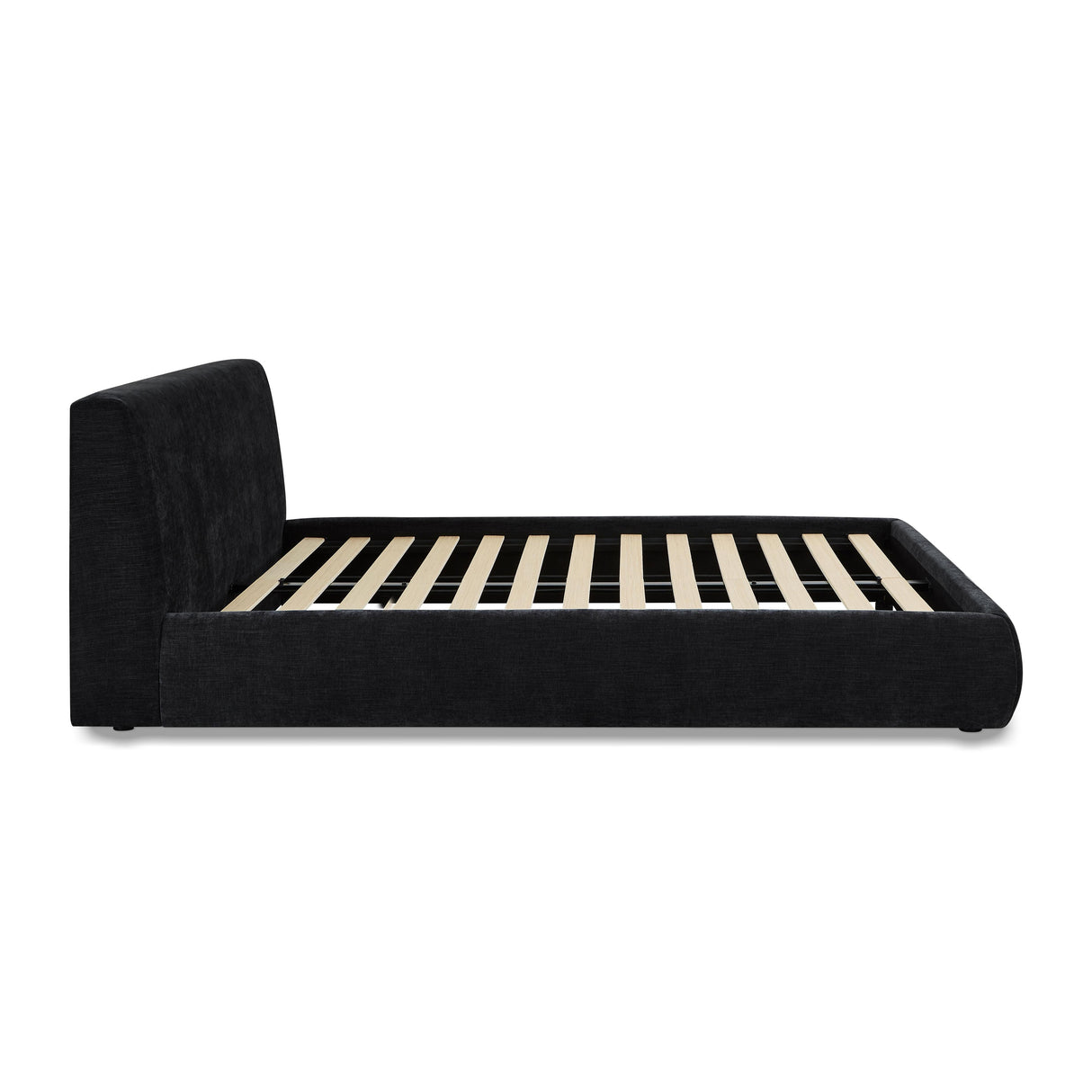 TOV Isla Black Textured Velvet Queen Bed