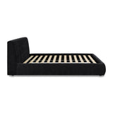 TOV Isla Black Textured Velvet Queen Bed