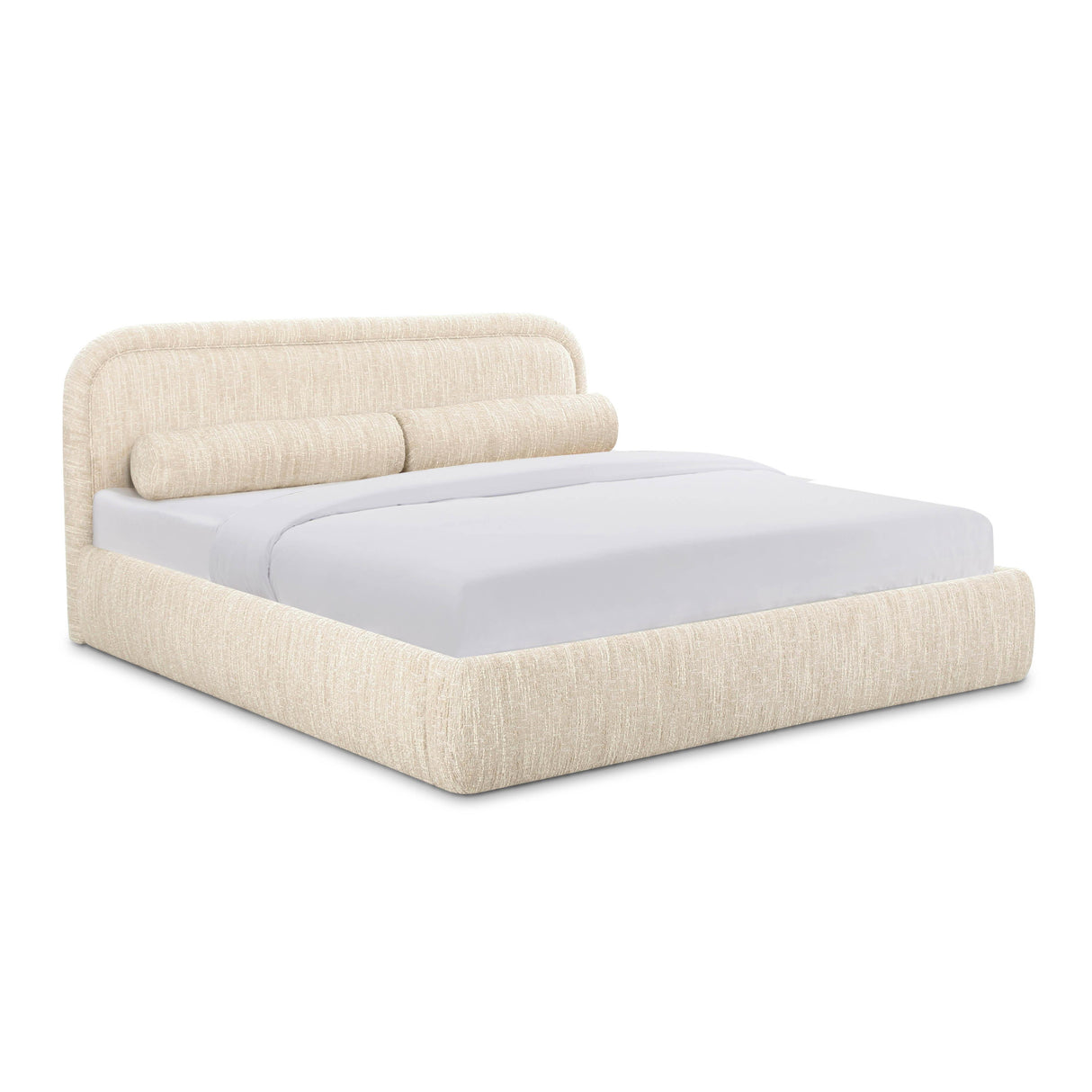 TOV Murielle Cream Heavy Knubby Boucle Queen Bed