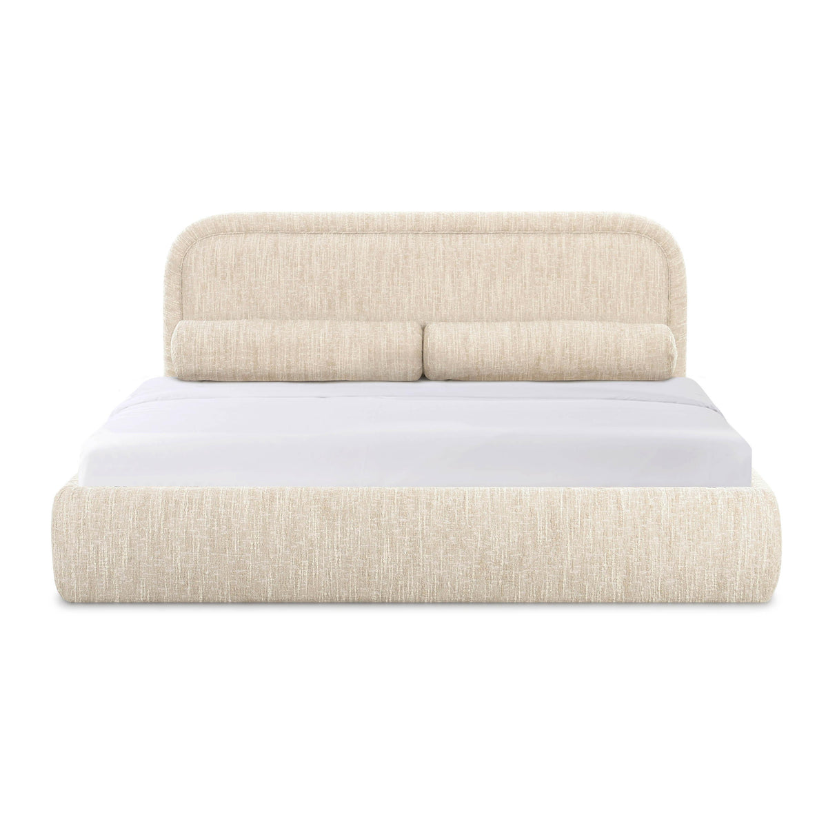 TOV Murielle Cream Heavy Knubby Boucle Queen Bed