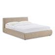 TOV Isla Taupe Textured Velvet Queen Bed