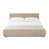 TOV Isla Taupe Textured Velvet Queen Bed
