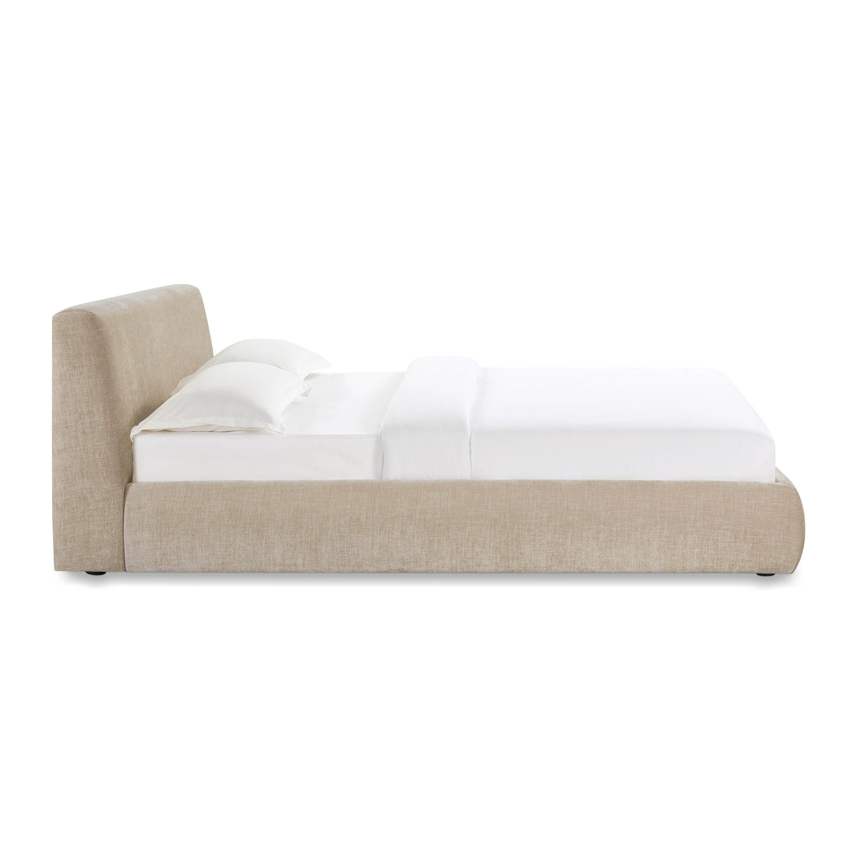TOV Isla Taupe Textured Velvet Queen Bed