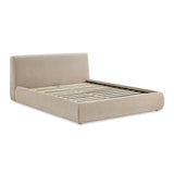 TOV Isla Taupe Textured Velvet Queen Bed