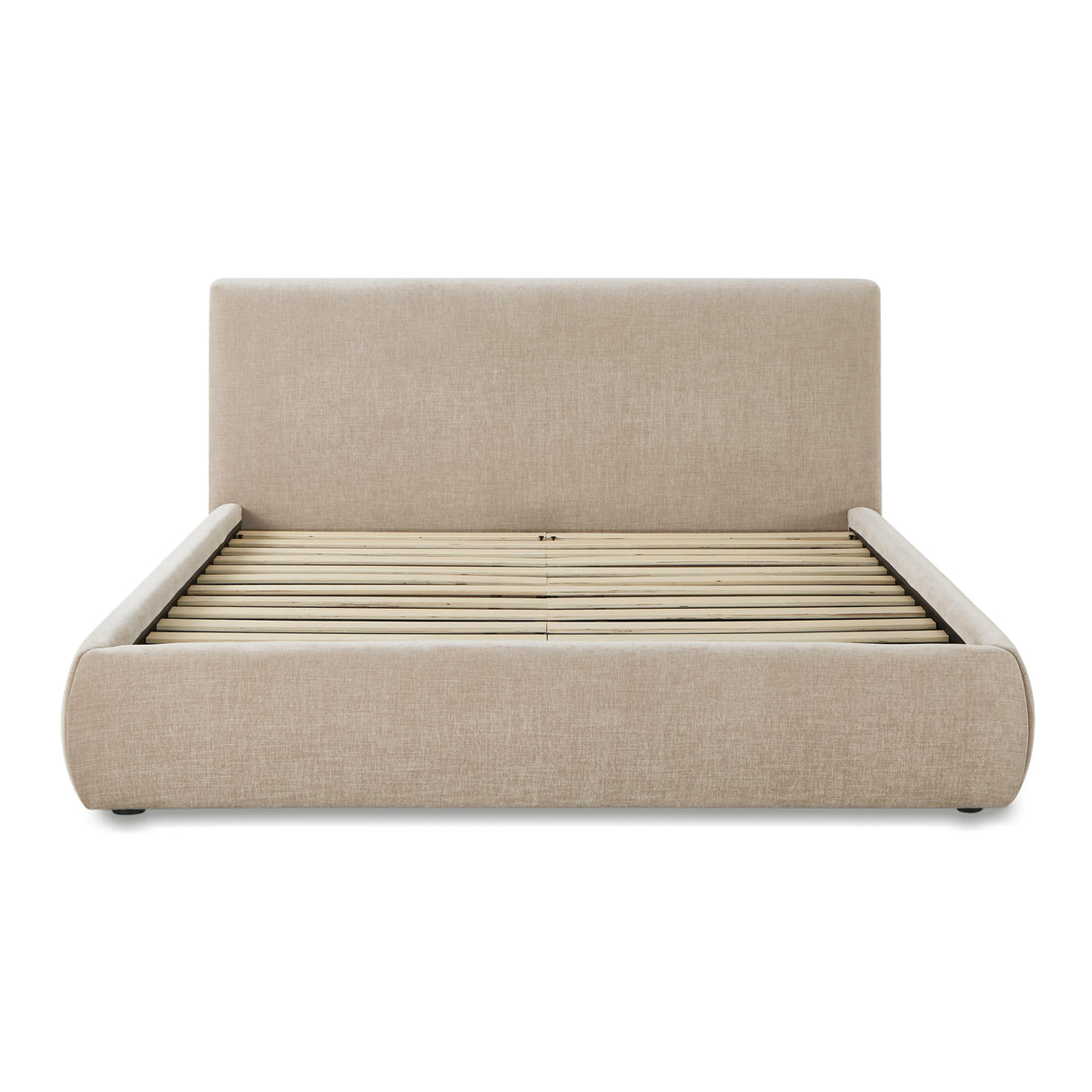 TOV Isla Taupe Textured Velvet Queen Bed