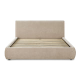TOV Isla Taupe Textured Velvet Queen Bed