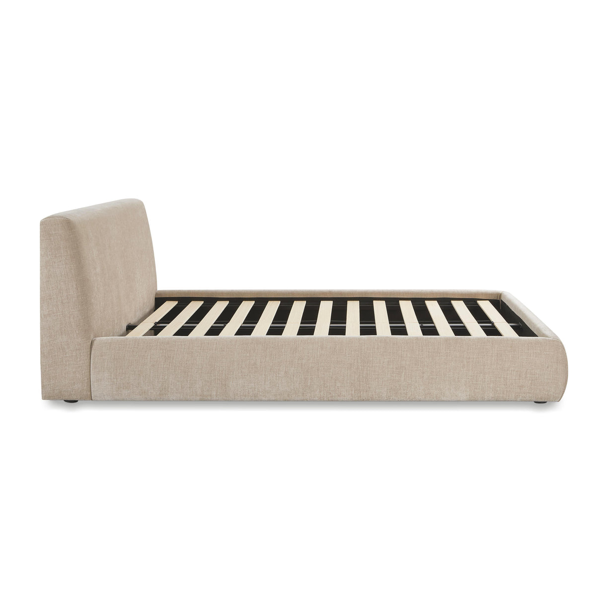 TOV Isla Taupe Textured Velvet Queen Bed