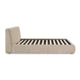 TOV Isla Taupe Textured Velvet Queen Bed