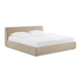TOV Isla Taupe Textured Velvet King Bed