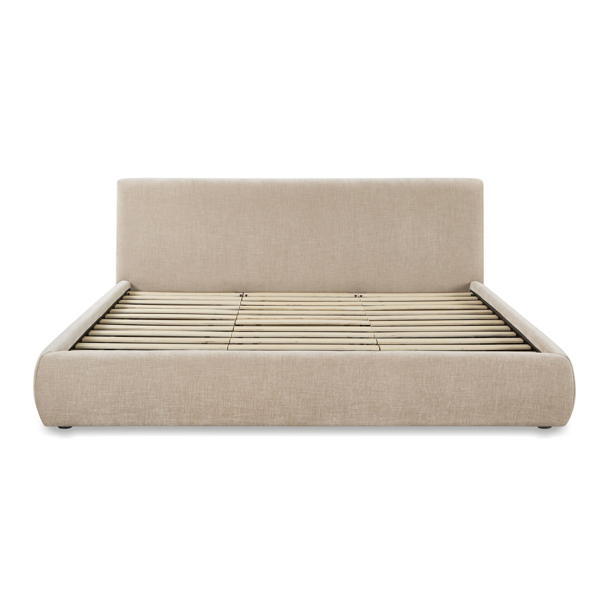TOV Isla Taupe Textured Velvet King Bed