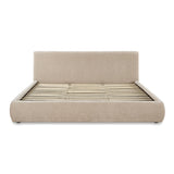 TOV Isla Taupe Textured Velvet King Bed