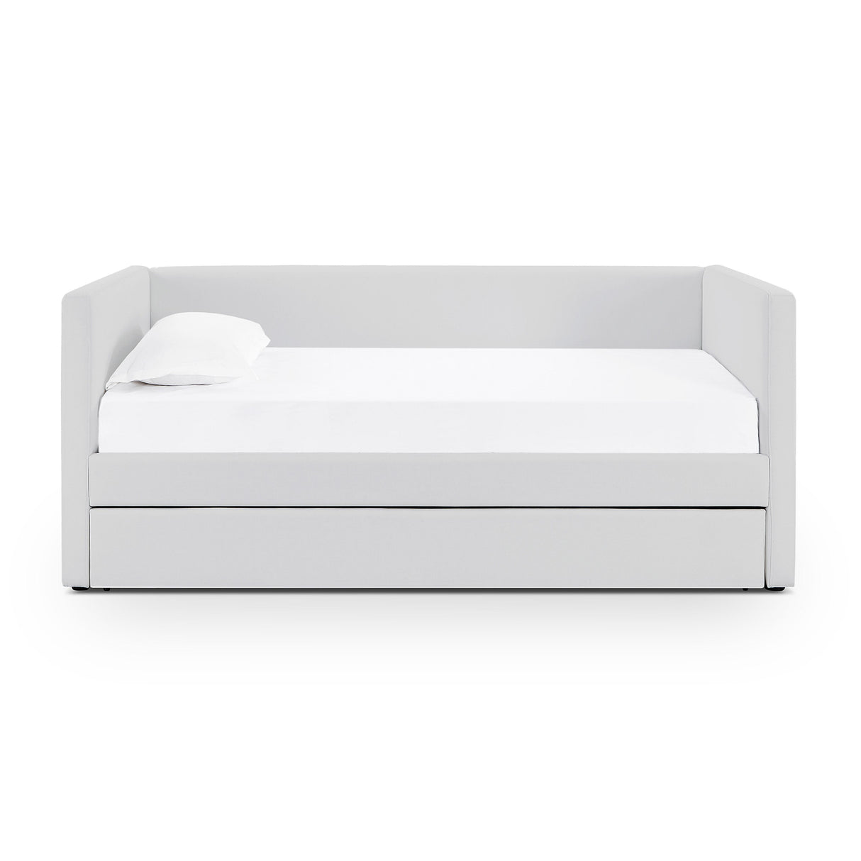 TOV Alice Light Grey Linen Twin Trundle Bed