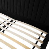 TOV Angela Black Upcycled Linen King Bed