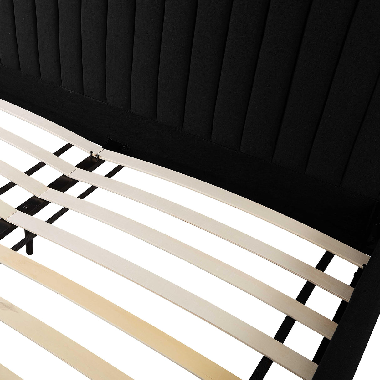 TOV Angela Black Upcycled Linen King Bed