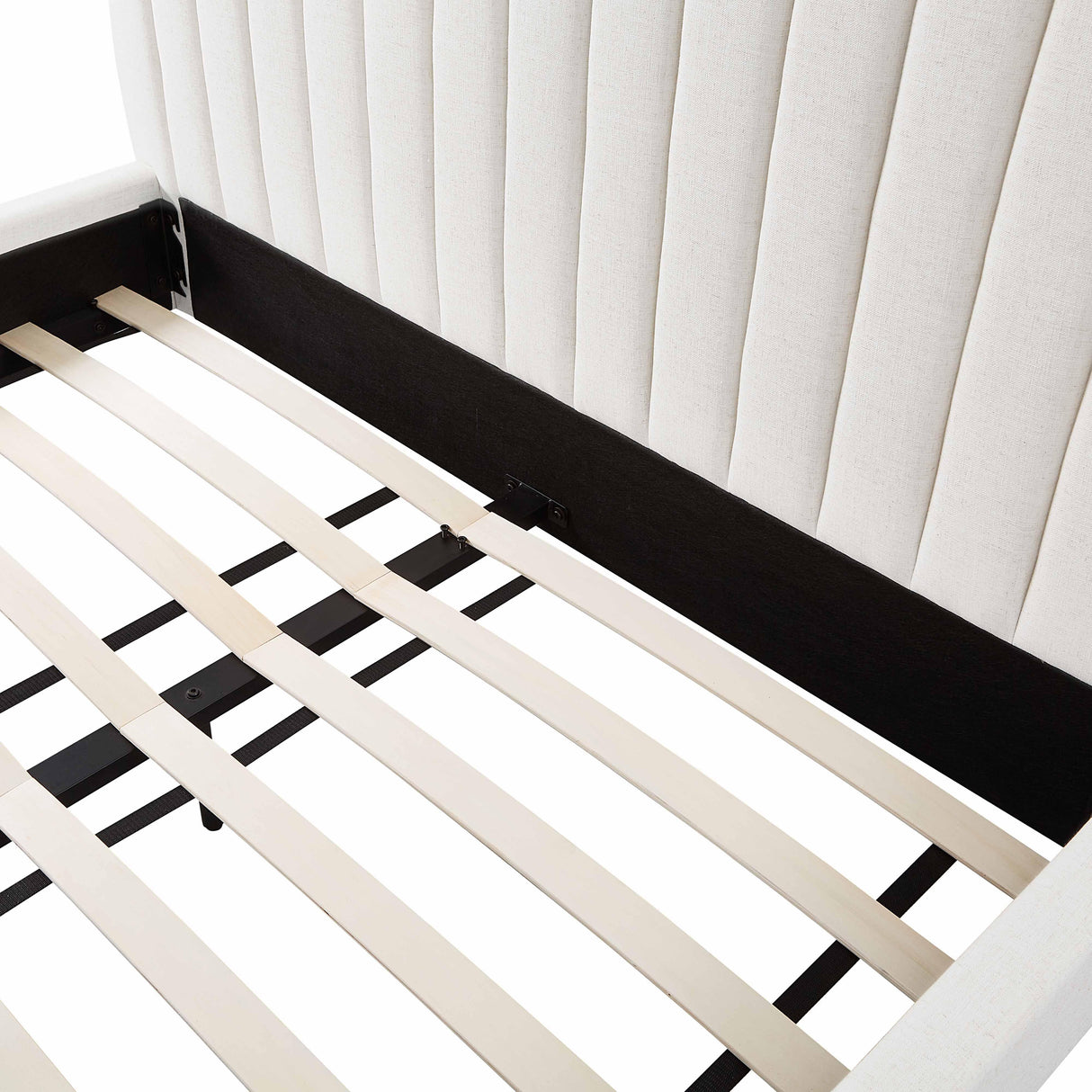 TOV Angela Natural Upcycled Linen Queen Bed