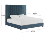 TOV Arabelle Sea Blue Bed in Queen