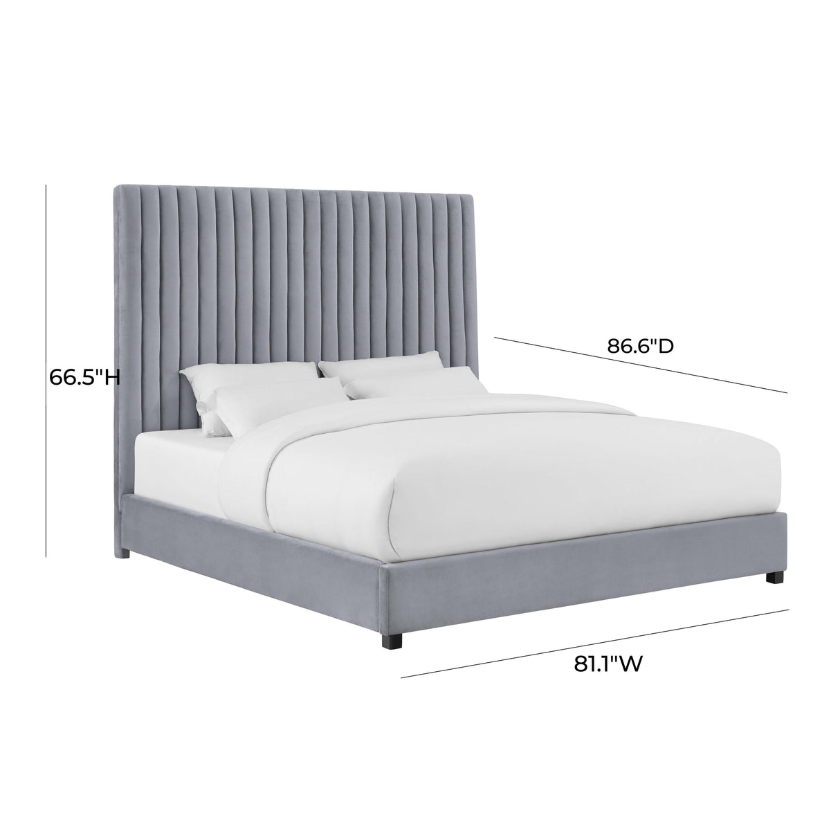 TOV Arabelle Grey Bed in King