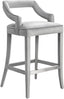 TOV Tiffany Grey Velvet Bar Stool