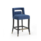TOV Hart Navy Velvet Counter Stool