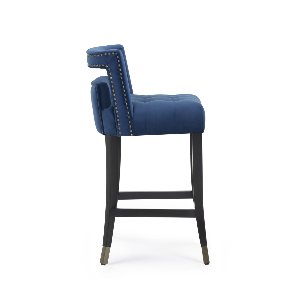 TOV Hart Navy Velvet Counter Stool