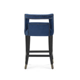 TOV Hart Navy Velvet Counter Stool