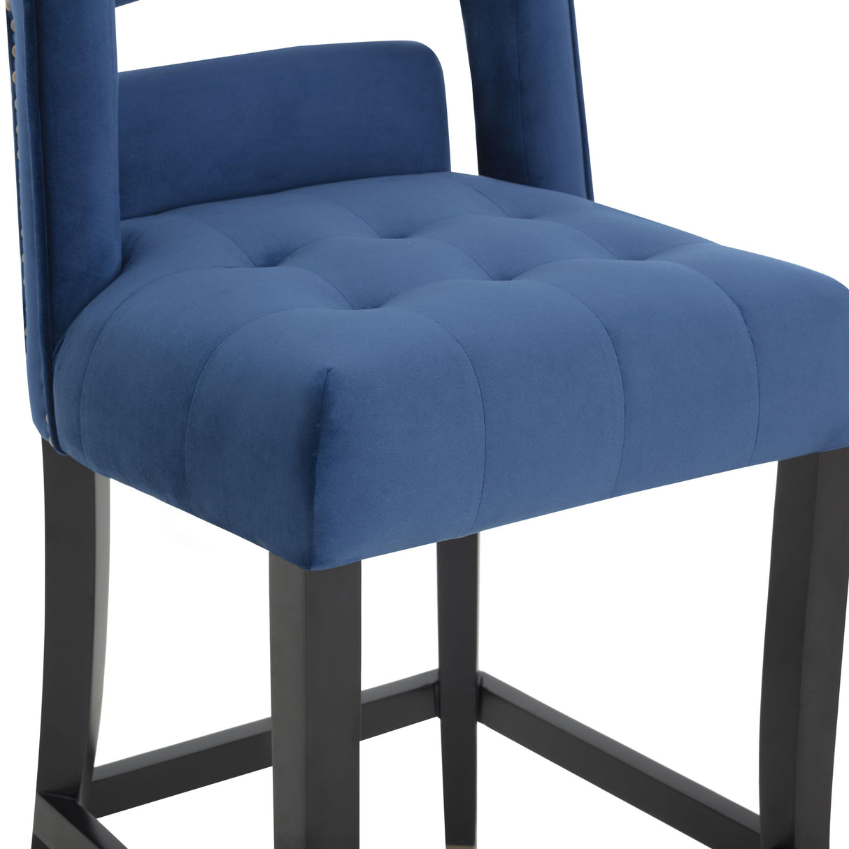 TOV Hart Navy Velvet Counter Stool