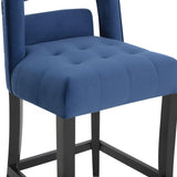 TOV Hart Navy Velvet Counter Stool