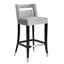 TOV Hart Grey Velvet Bar Stool