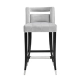 TOV Hart Grey Velvet Counter Stool