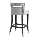 TOV Hart Grey Velvet Counter Stool