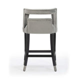 TOV Hart Grey Velvet Counter Stool