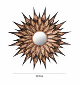 TOV Sunflower Antique Wall Mirror