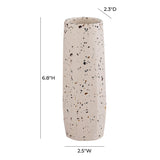 TOV Terrazzo White Vase - Small Skinny