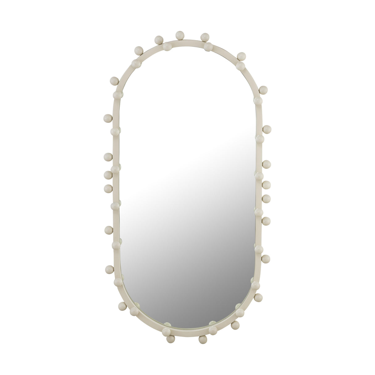TOV Bubbles Ivory Large Oval Wall Mirror