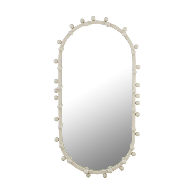 TOV Bubbles Ivory Large Oval Wall Mirror