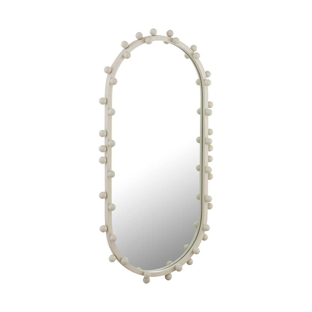TOV Bubbles Ivory Large Oval Wall Mirror