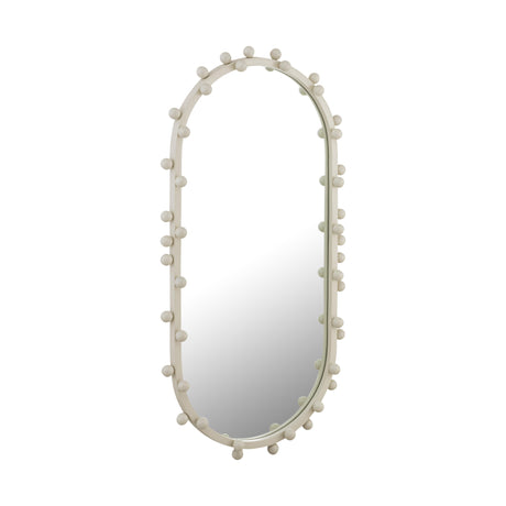 TOV Bubbles Ivory Large Oval Wall Mirror