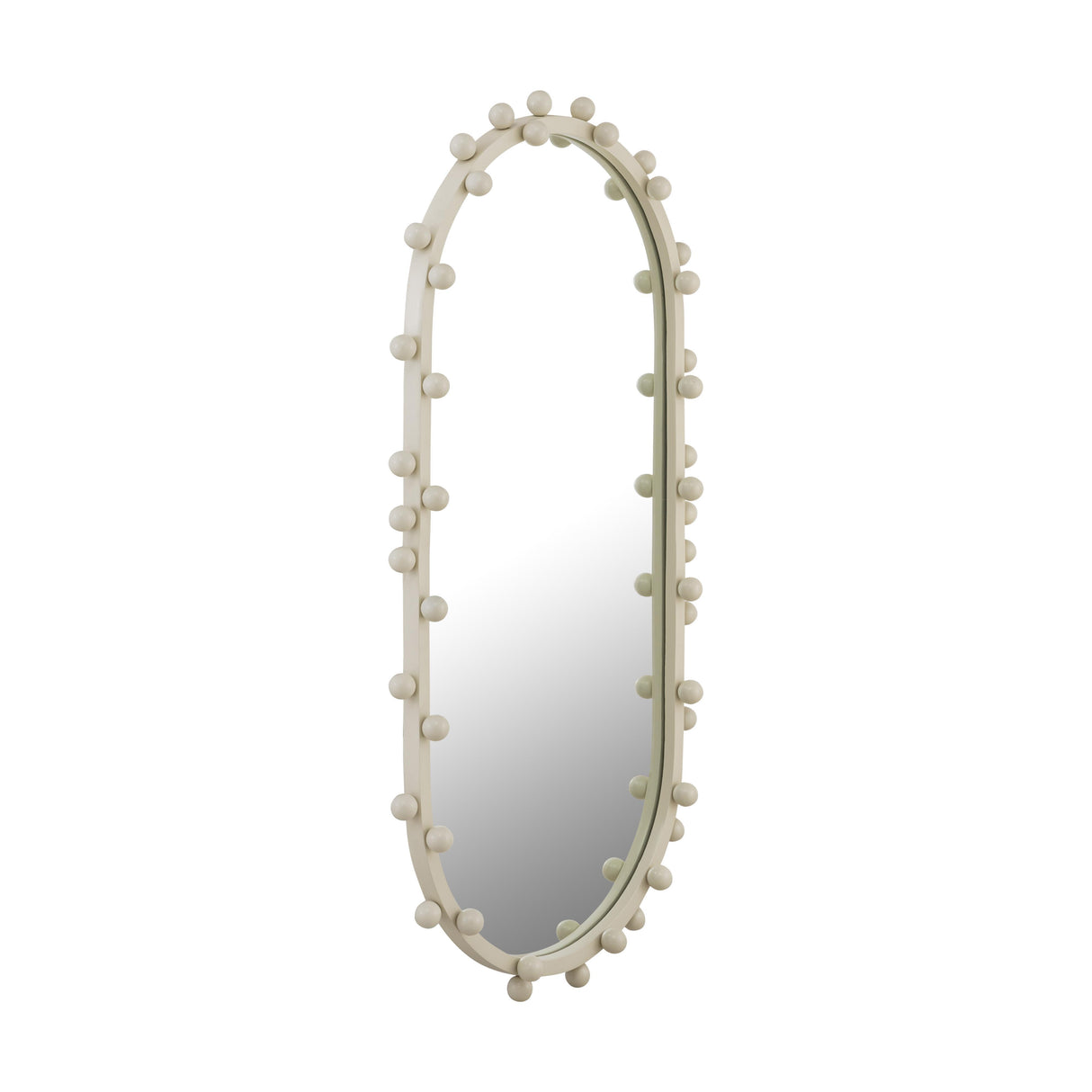 TOV Bubbles Ivory Large Oval Wall Mirror