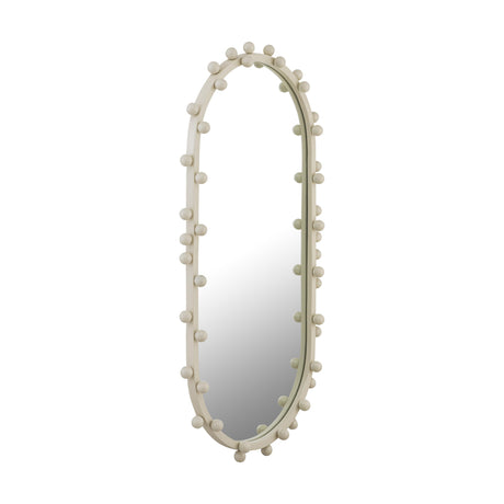 TOV Bubbles Ivory Large Oval Wall Mirror
