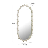 TOV Bubbles Ivory Large Oval Wall Mirror