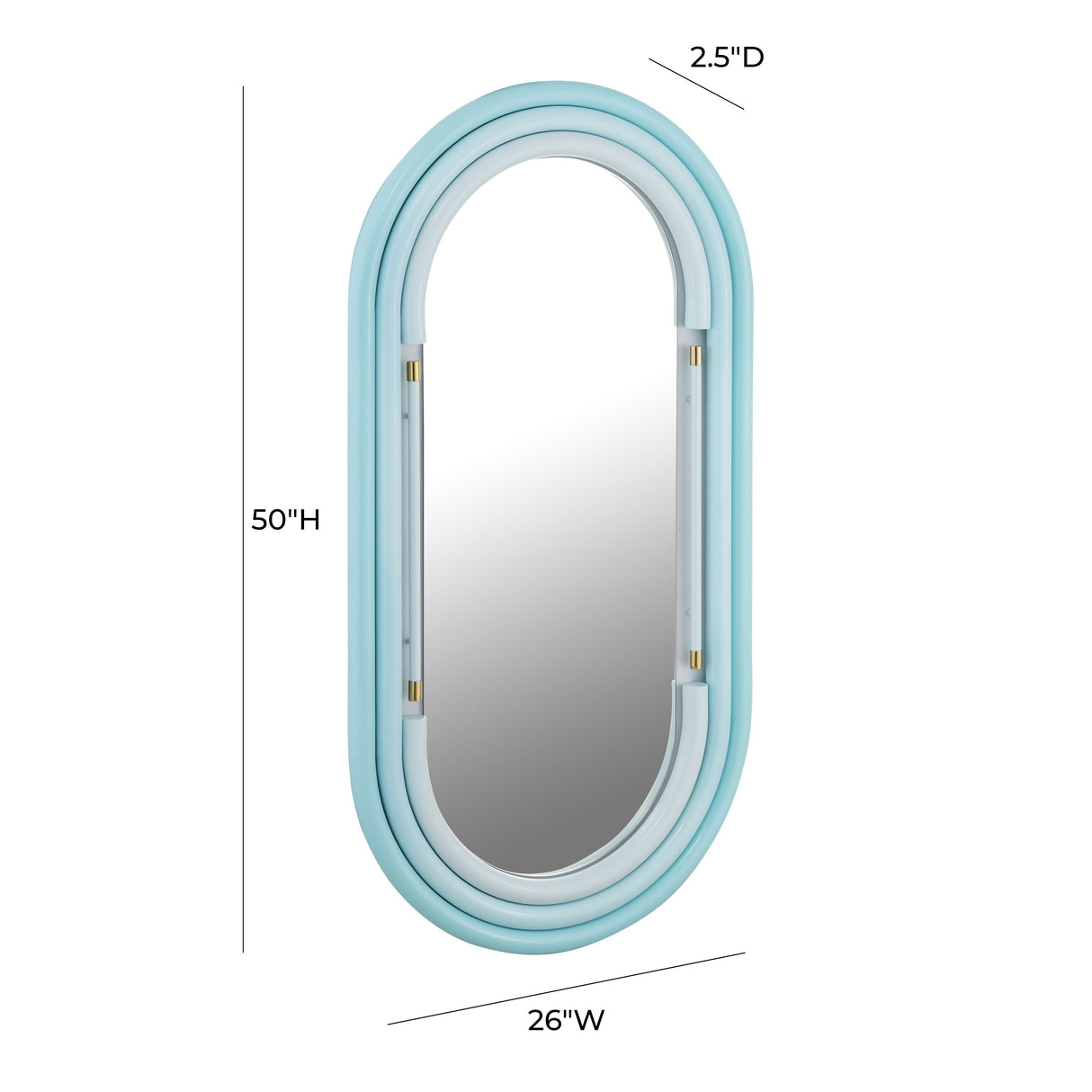 TOV Neon Wall Mirror in Blue