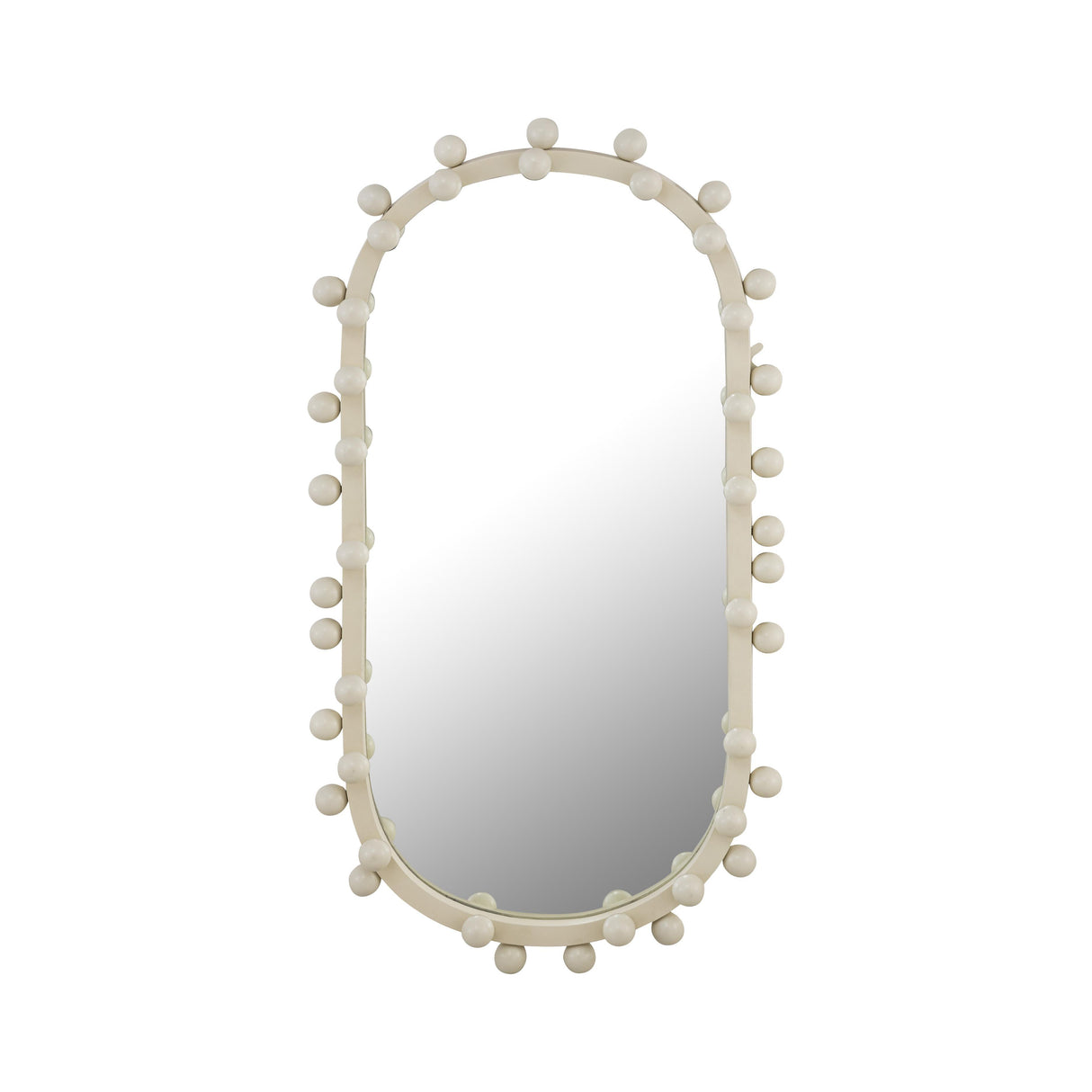 TOV Bubbles Ivory Oval Wall Mirror